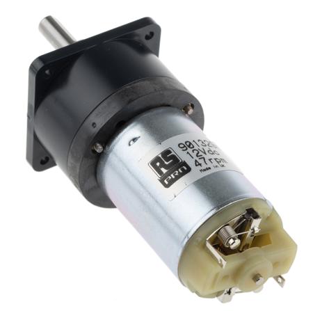 901-3294 RS PRO Brushed Geared DC Geared Motor, 12 V dc, 30 Ncm, 47 rpm, 6mm Shaft Diameter