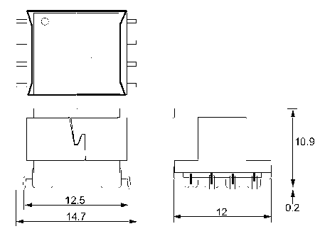 PT4SM OEP Surface Mount Pulse Transformer 1:1 Turns Ratio, 3mH Prim. Inductance, 0.36Ω Prim. Resistance