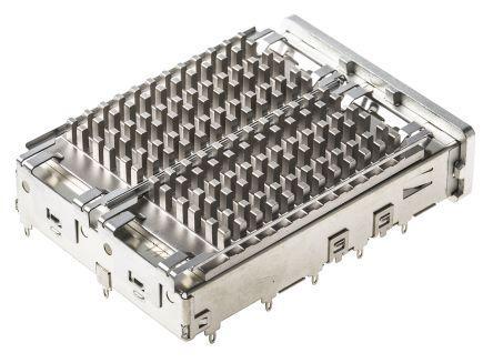 2227103-2 TE Connectivity 2 Port Straight Cage, Solder Termination