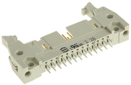 09185266904 HARTING SEK 18 Series Straight Through Hole PCB Header, 26 Contact(s), 2.54 mm Pitch, 2 Row, Shrouded