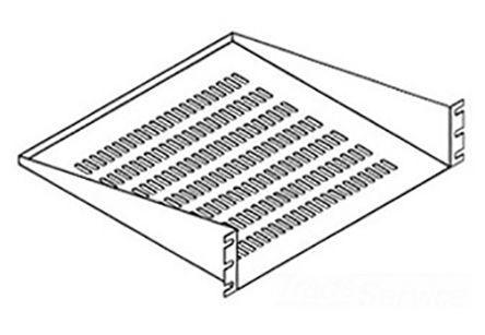 EMSV1918 Black Ventilated Shelf, 457mm x 483mm, 45.4kg max