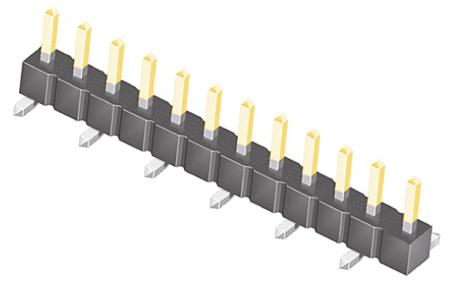 TSM-112-01-L-SV Samtec TSM Series Straight Surface Pin Header, 12 Contact(s), 2.54 mm Pitch, 1 Row, Unshrouded