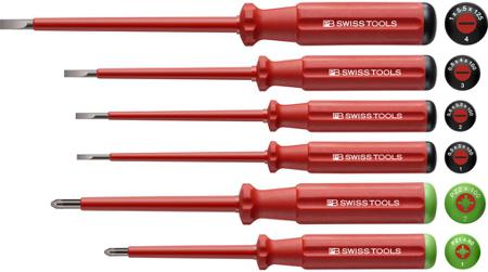 PB 5543 PB SWISS TOOLS Slotted Insulated Screwdriver Set, 6-Piece