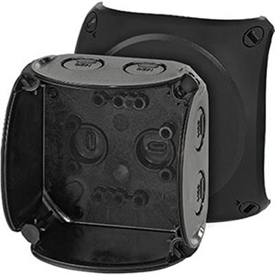 KF 0200 B HENSEL KF Series Black Polycarbonate Junction Box, IP66, IP67, IP69, 62 x 93 x 93mm