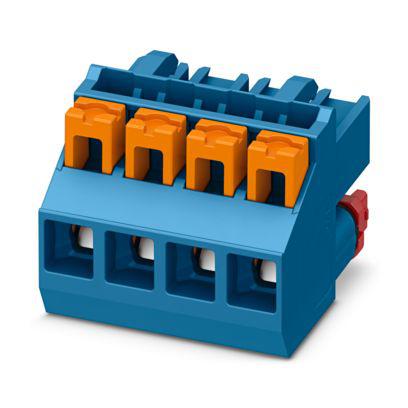 1272011 Phoenix Contact ICC25-PPC2 Series PCB Connector, 4-Contact, 5mm Pitch, PCB Mount, 1-Row, Push In Spring Termination