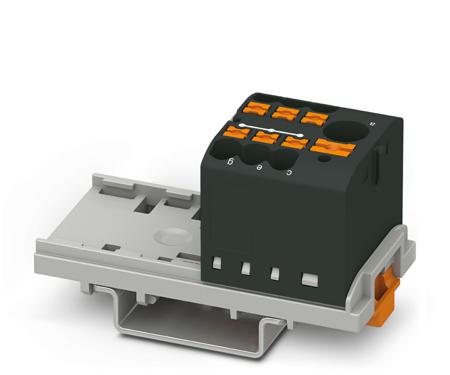 3273080 Phoenix Contact Distribution Block, 7 Way, 4mm², 24A, 690 V, Black