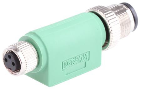 1519752 Phoenix Contact 3 Pole M12 Plug to 3 Pole M8 Socket Adapter