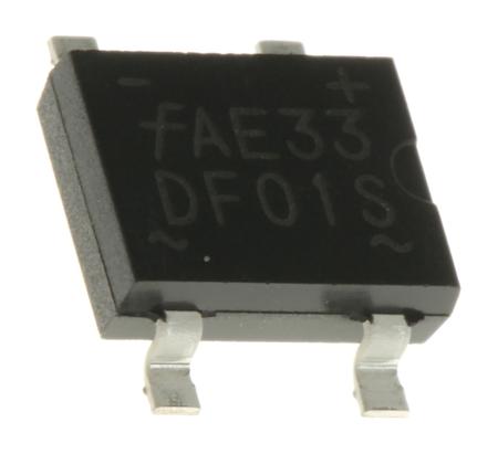 DF01S onsemi Bridge Rectifier, 1.5A, 100V, 4-Pin