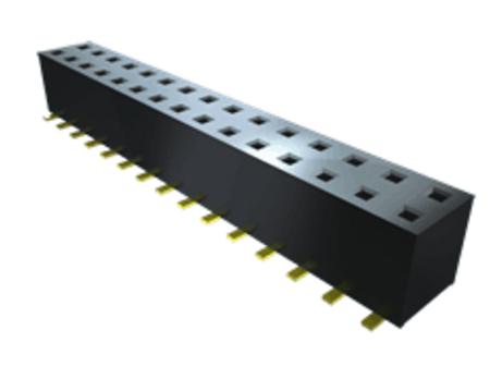 TLE-110-01-G-DV-A-K-TR Samtec, TLE 2mm Pitch 20 Way 2 Row Vertical PCB Socket, Surface Mount, Solder Termination