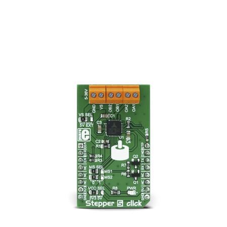MIKROE-2624 MikroElektronika Stepper 5 Click Board Stepper Motor Driver for TM2208 for Milling, CNC Plotting, 3D Printer