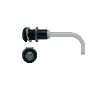 RHD-1100-2000-F9PZ67PR  Bivar, Panel Mount Right Angle LED Light Pipe, Clear Round Lens