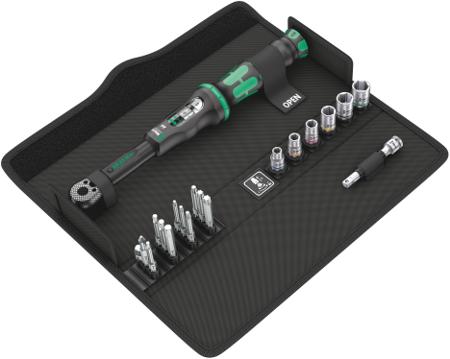 05130110001 Wera Click-Torque A 6 Set 1 Click Torque Wrench Set, 2.5 → 25Nm, 1/4 in Drive, Hex Drive