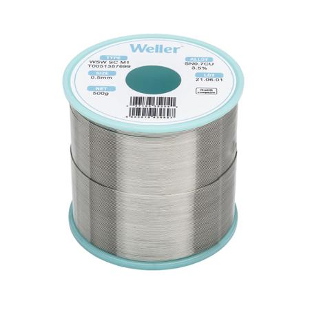 T0051387699 Weller Wire, 0.5mm Lead Free Solder, 228°C Melting Point