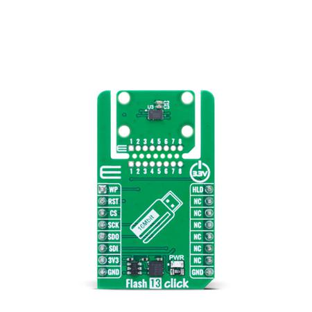 MIKROE-6592 MikroElektronika , Flash 13 Click Flash Add On Board for Flash Memory Chip for mikroBUS