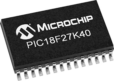 PIC18F27K40-I-SS Microchip Technology PIC18F27K40-I/SS, 8bit PIC Microcontroller, 64MHz, 128 kB Flash, 28-Pin SSOP