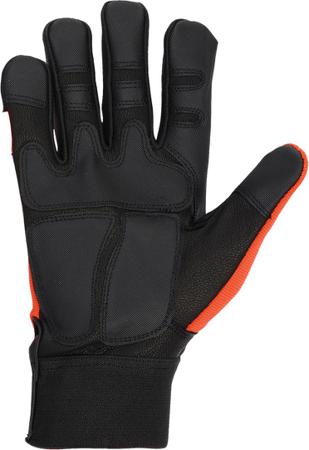 FRMAGAC-T10 Solidur FRMAGAC Black, Orange Full Grain Leather, Nylon Gloves, Size 10, Rubber Coating