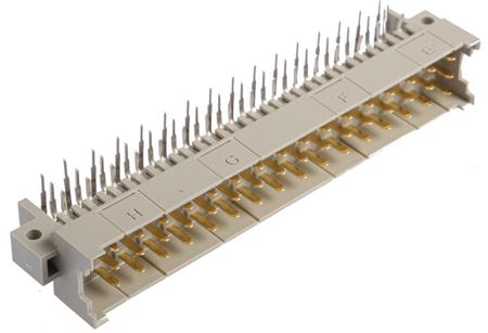 09061486901 HARTING 48 Way 5.08mm Pitch, Type F Class C2, 3 Row, Right Angle DIN 41612 Connector, Plug