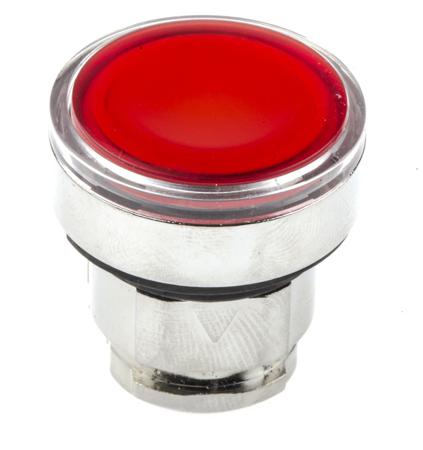 ZB4BW343 Schneider Electric ZB4 Series Red Illuminated Spring Return Push Button Head, 22mm Cutout, IP66, IP67, IP69K