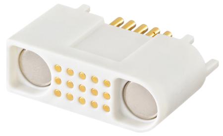 M9K102-199L Rosenberger, MultiMag 15, Straight Panel Mount15 way Magnetic Connector, Brass Contact Female, Solder Termination