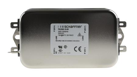 FN2090-16-06 Schaffner FN2090 Series 16A 250 V ac 0 → 400Hz Chassis Mount RFI Filter, with Tab Terminals