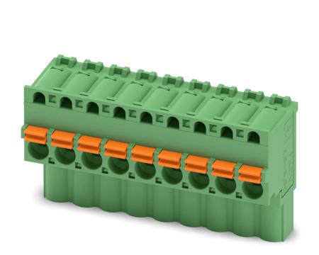 1873728 Phoenix Contact, 5.08mm Pitch, FKCVW 2.5/ 9-ST-5.08, 9 Way, Pluggable Terminal Block, Plug, Spring Cage Termination,