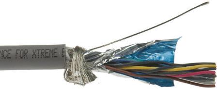 86506CY SL005 Alpha Wire XTRA-GUARD FLEX Series Data Cable, 6 Pairs, 12 Cores, 0.14 mm², Screened, 26 AWG, 30m, Screened Shield