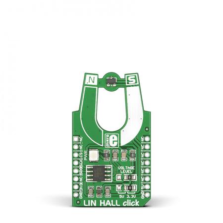 MIKROE-1648 MikroElektronika LIN HALL Click Magnetic Switch Module for MCP3201, MLX90242