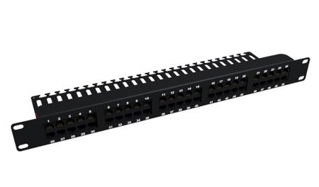 PANISDN60N CAE Multimedia Connect  Series Cat3 60 Port RJ45 Patch Panel 44.4mm Grey