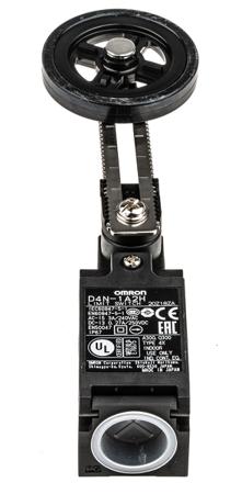 D4N-1A2H D4N Safety Switch with Roller Lever Actuator, NO/NC