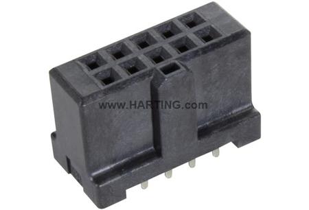 09195107824 HARTING 09195 Series Straight PCB PCB Header, 10 Contact(s), 2.54 mm Pitch, 2 Row, Shrouded
