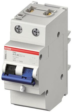 2CSF502110R1250 ABB SmiSSline F402 2P 25 A Instantaneous RCD Switch, Trip Sensitivity 30mA