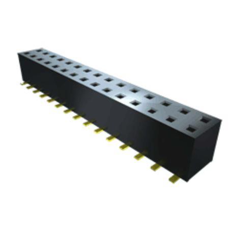 TLE-106-01-G-DV-K-TR Samtec TLE Series Right Angle Surface Mount PCB Socket, 12-Contact, 2-Row, 2mm Pitch, Solder Termination