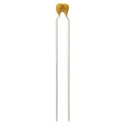 K104M15X7RF5TL2 Vishay 100nF Multilayer Ceramic Capacitor MLCC 50V dc ±20% X7R Dielectric Radial, Max. Temp. +125°C