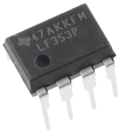LF353P  Texas Instruments, Operational Amplifier, 3 MHz, 8-Pin 18 V PDIP