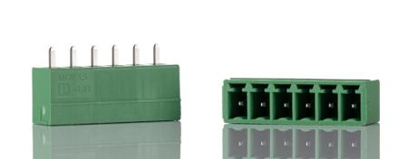 1803468 Phoenix Contact, 3.81mm Pitch, MCV 1.5/ 6-G-3.81, 6 Way, , Pluggable Terminal Block, Header, Solder Termination,