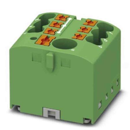 3273468 Phoenix Contact Distribution Block, 7 Way, 0.14 → 4mm², 24A, 450 V, Green
