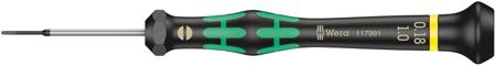 05117991001 Wera Slotted Precision Screwdriver, 1 x 0.18 mm Tip, 40 mm Blade, 137 mm Overall