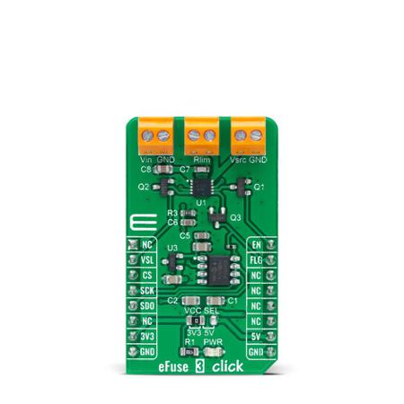 MIKROE-4630 MikroElektronika EFuse 3 Click Electronic Fuse for NIS6150 for mikroBUS Socket