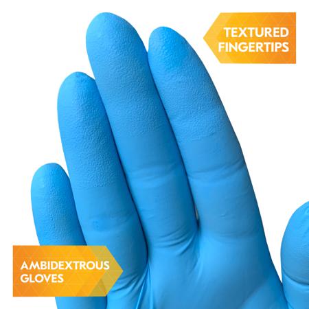 54421 Kimberly Clark G10 Blue Powdered Nitrile Disposable Gloves, Size S, No, 1000 per Pack