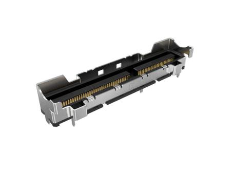 G9914312HR Amphenol Communications Solutions G9914312 Series Receptacle Edge Connector, PCB, 128-Contacts, 0.6mm Pitch, 1-Row