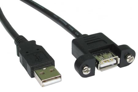286-3703 RS PRO USB 2.0, Male USB A to Female USB A, 1m