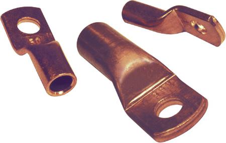 434-553 RS PRO Uninsulated Tubular Ring Terminal, Brown