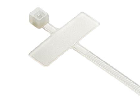 603-221 RS PRO Cable Ties, 100mm x 2.5mm, Natural Nylon, Pk-100