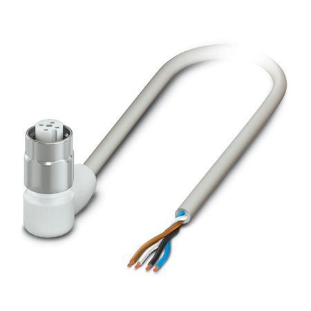 1410118 Phoenix Contact Right Angle Female 4 way M12 to Straight Free Ends Actuator/Sensor Cable, 2m