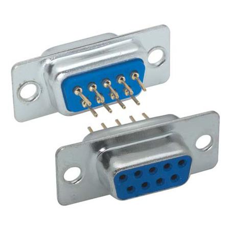 SD9S-PC L-Com SD9 9 Way Screw D-sub Connector Socket, 2.77mm Pitch, with Jack Screw
