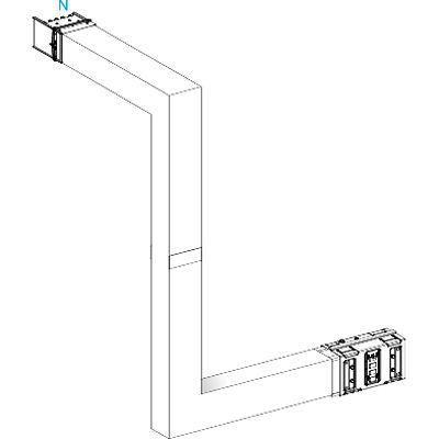 KSA630DMBL43F Schneider Electric Cross Elbow Busbar Trunking, 290 → 1200mm, 630A, Canalis Series