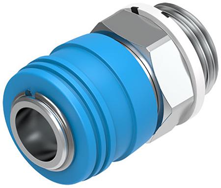 KD4-1-2-A Festo Brass Pneumatic Quick Connect Coupling, G 1/2 Male