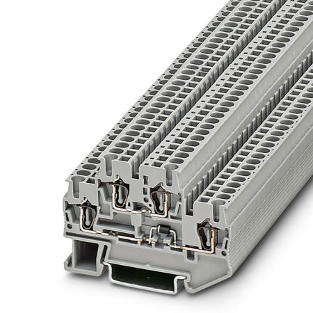 1047533 Phoenix Contact  5, STTB 2 Series Grey, 0.08 → 4mm², Spring Cage Termination