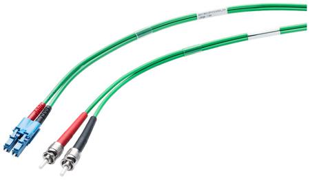6XV18435FH100AB0 Siemens LC to ST x 2 Single Mode Fibre Optic Cable, 9/125μm, 1m