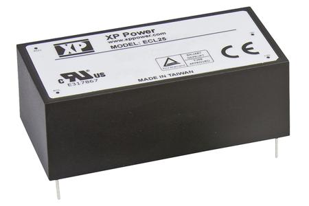 ECL25US24-E XP Power Switching Power Supply, , 24V dc, 1.05A, 25W, 1 Output, 120 → 370 V dc, 85 → 264 V ac
